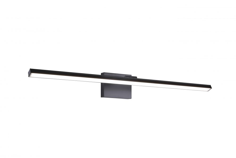 36", 21W 3CCT, 3000K,4000K,5000K Vanity light in Black finish